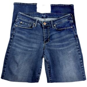 Levi's 711 Skinny Ankle Jeans Mid-Rise Embroidered Medium Wash Blue Size 30